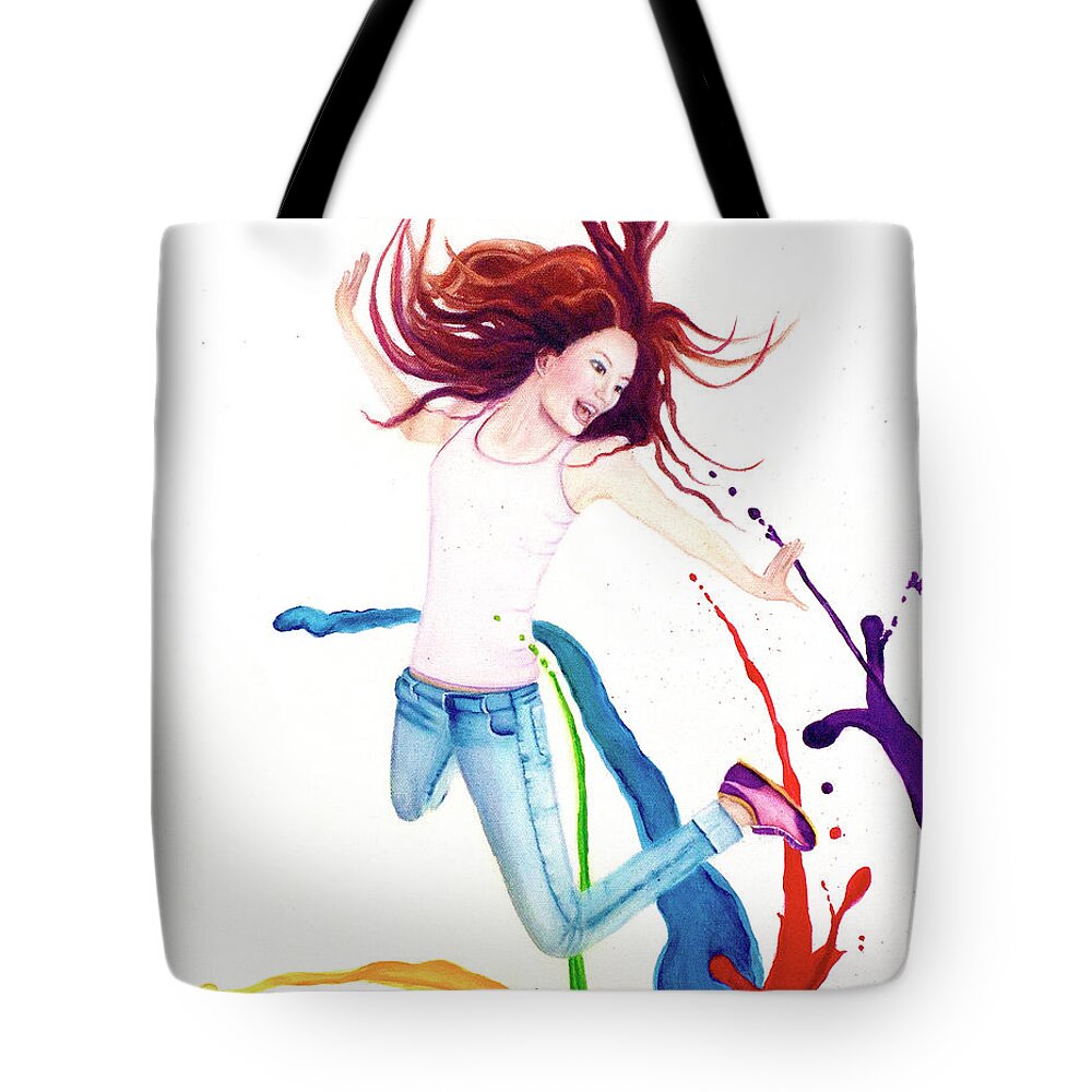 Prophetic Art Tote Bag featuring the painting Break Forth by Jeanette Sthamann