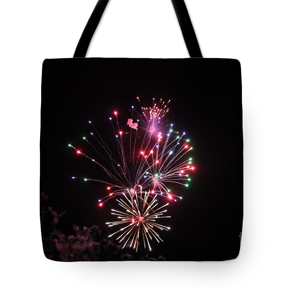 Fireworks Tote Bag featuring the photograph Bright me up by Yumi Johnson