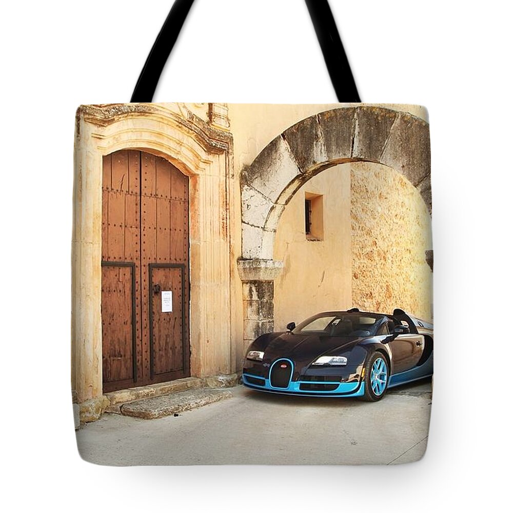 Bugatti Tote Bag featuring the digital art Bugatti #1 by Maye Loeser