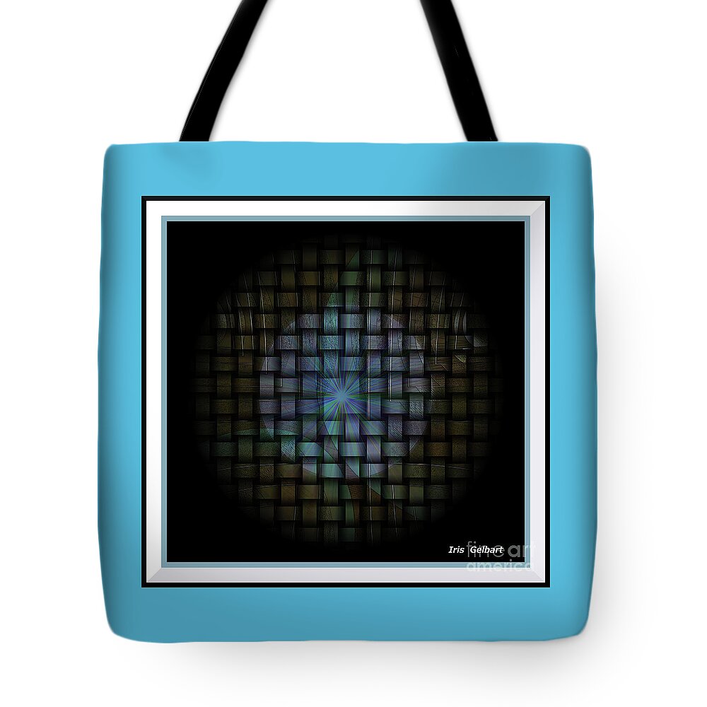 Abstract Tote Bag featuring the digital art Caged #1 by Iris Gelbart