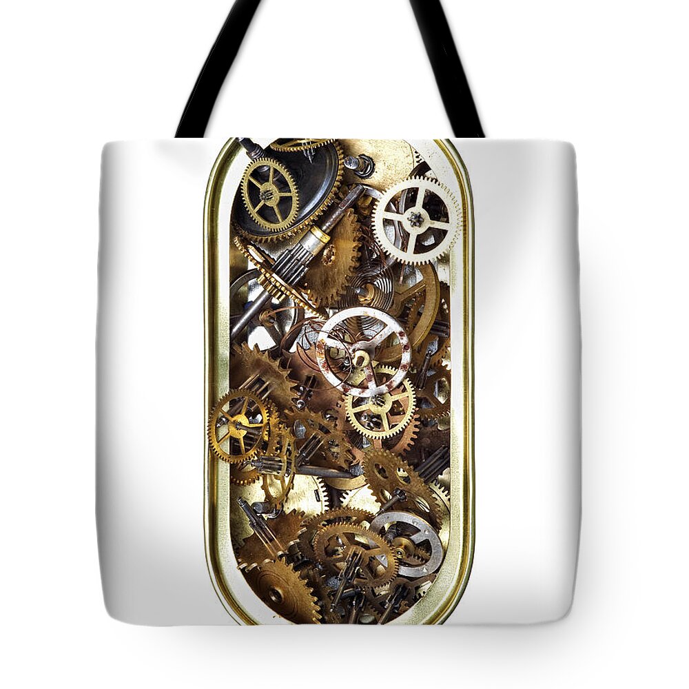 Clockwork Tote Bag featuring the photograph Canned Time #1 by Michal Boubin