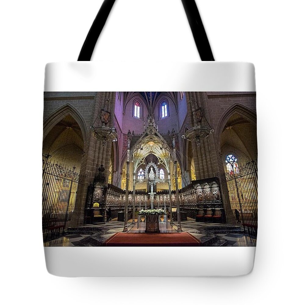 Europe Tote Bag featuring the photograph Catedral Santa Maria Da Real. Pamplona #1 by Marcelo Valente