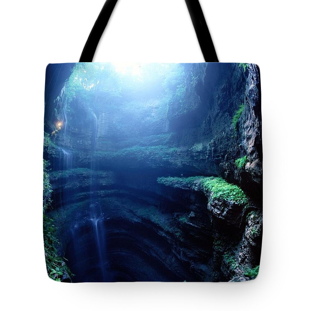 Fantasy Cave Tote Bags