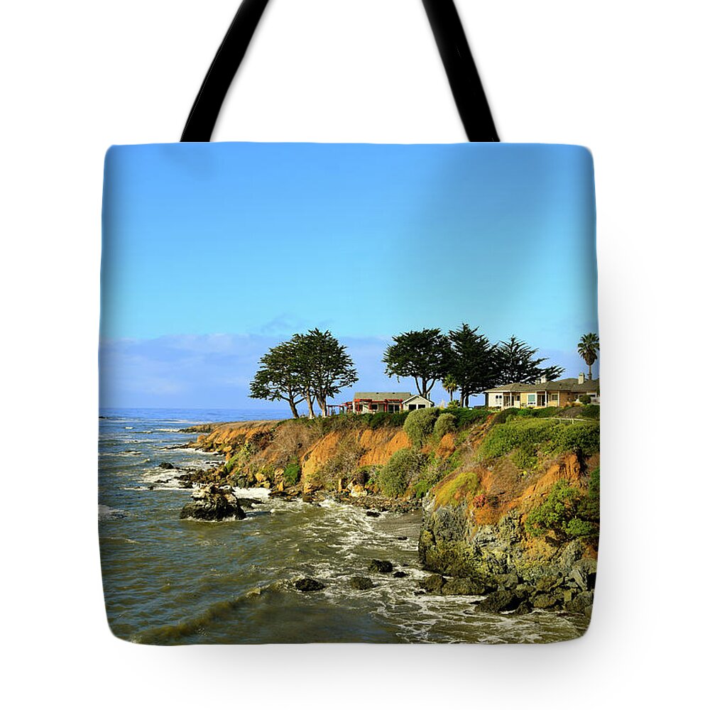 Cayucos California Tote Bag featuring the photograph Cayucos California #1 by Barbara Snyder