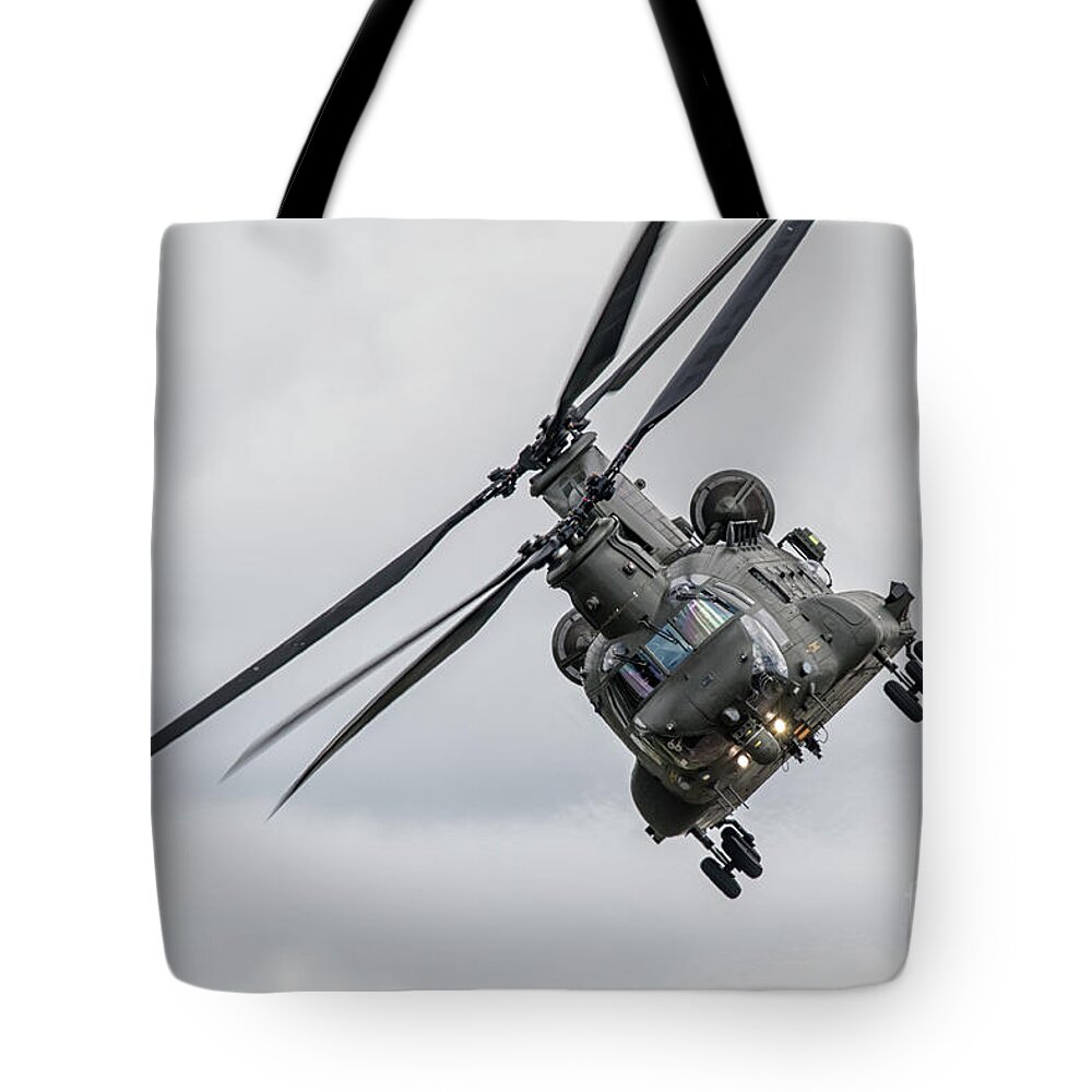 Ch47 Tote Bag featuring the digital art CH47 Chinook #1 by Airpower Art