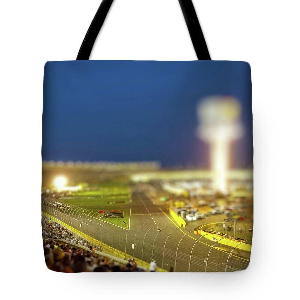 Charlotte Tote Bag featuring the photograph Charlotte Motor Speedway by Kenneth Krolikowski