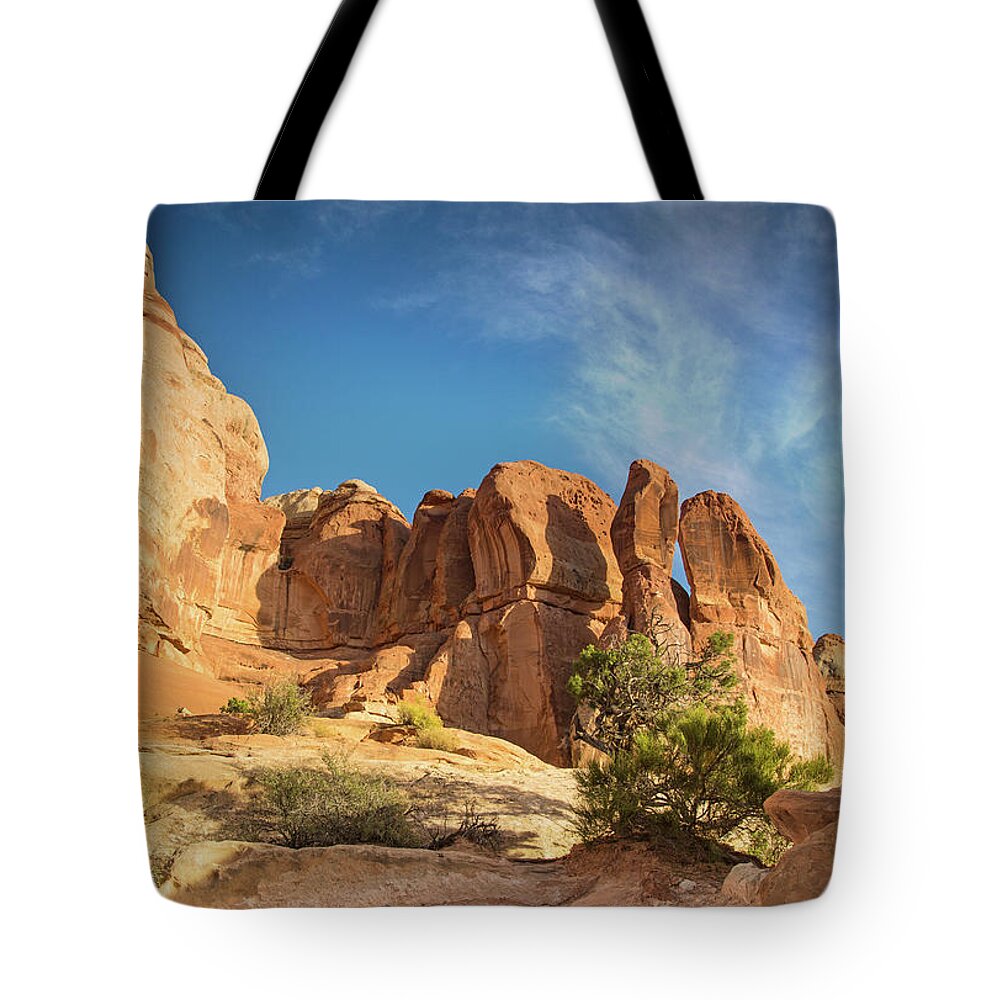 Canyonlands National Park Tote Bag featuring the photograph Chesler sunset #1 by Kunal Mehra
