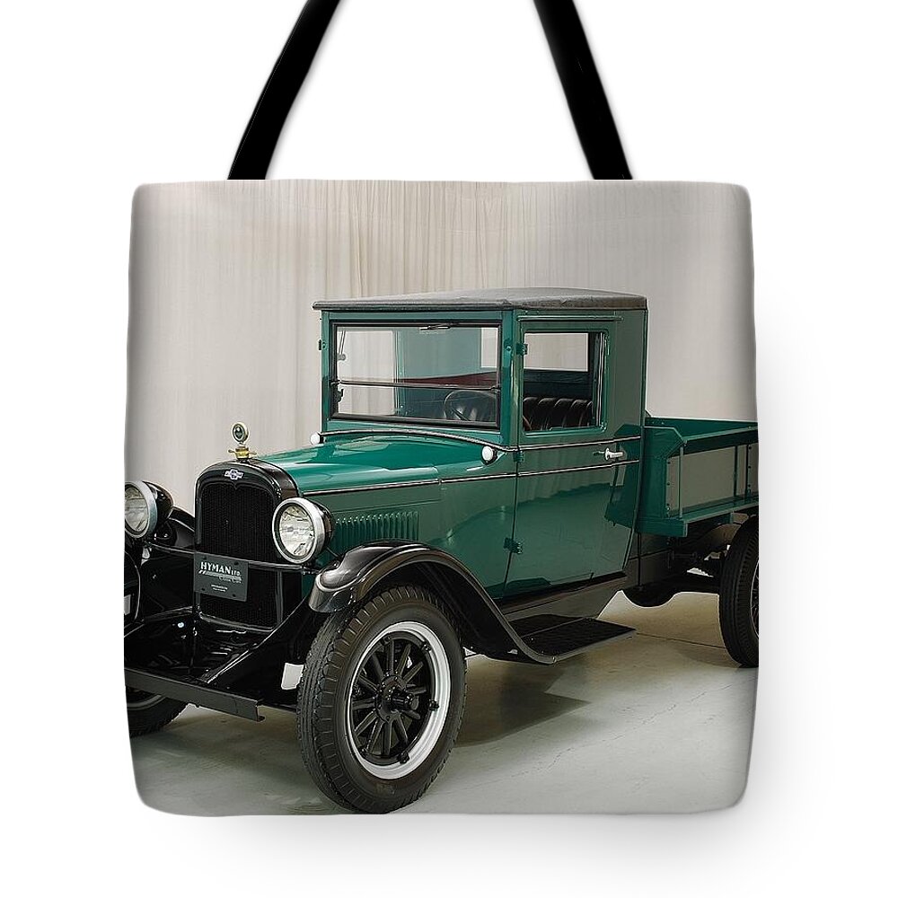 Chevrolet Tote Bag featuring the digital art Chevrolet #1 by Maye Loeser