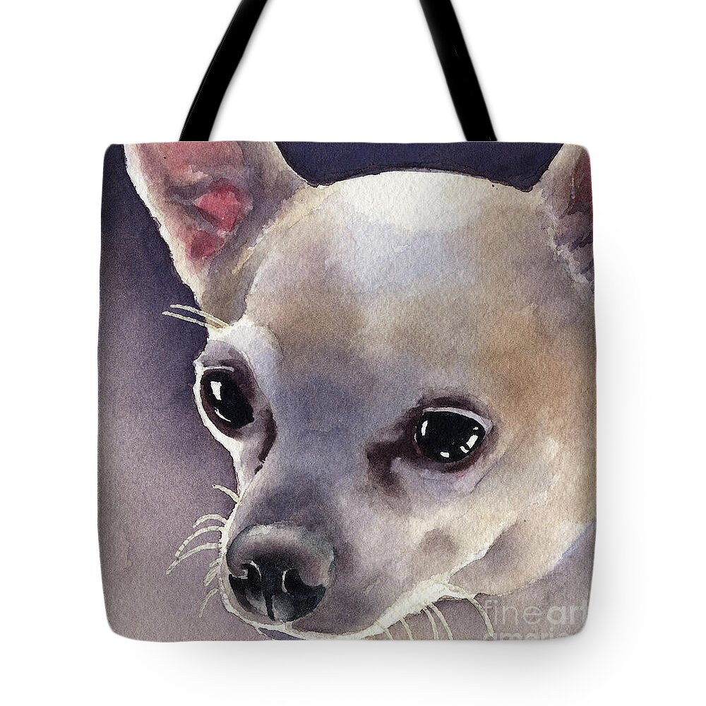 Chihuahua Tote Bag featuring the painting Chihuahua by David Rogers