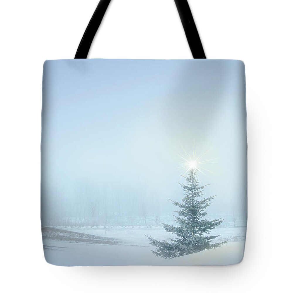 Winter Tote Bag featuring the photograph Christmas Spirit #1 by Sandra Parlow