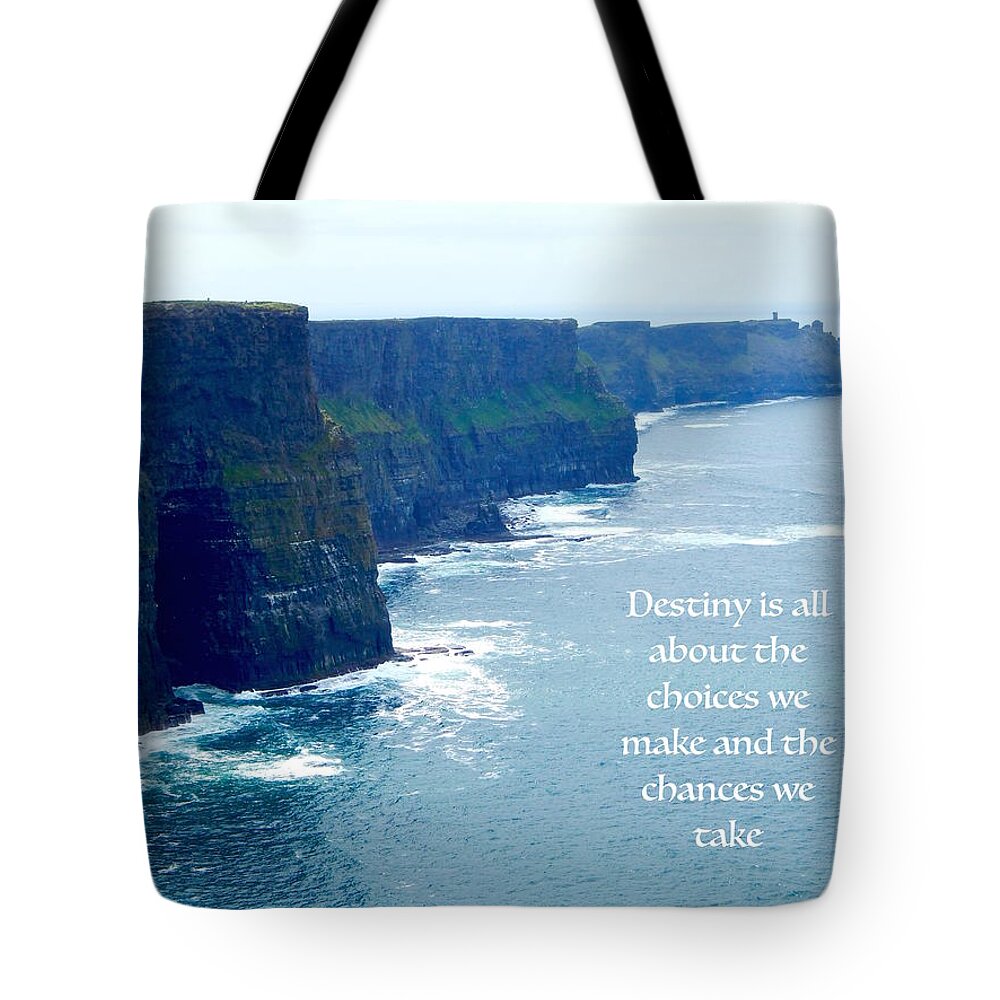 Landscape Tote Bag featuring the photograph Cliff View by Sue Morris