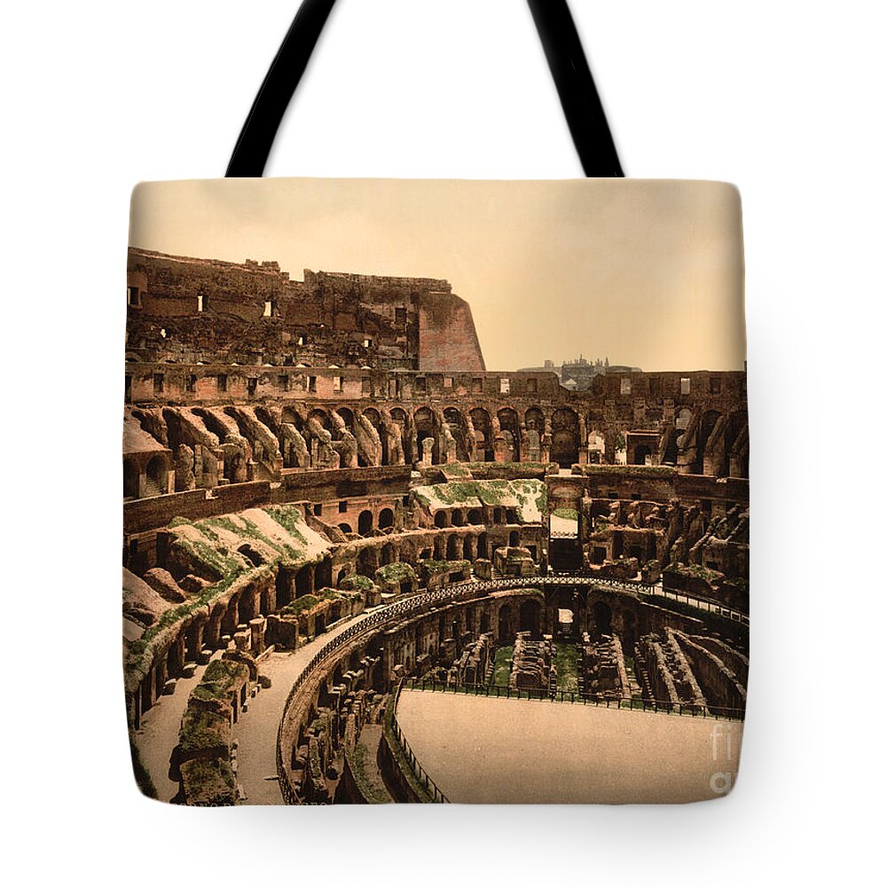 Archeology Tote Bag featuring the photograph Colosseum, 1890s #1 by Science Source