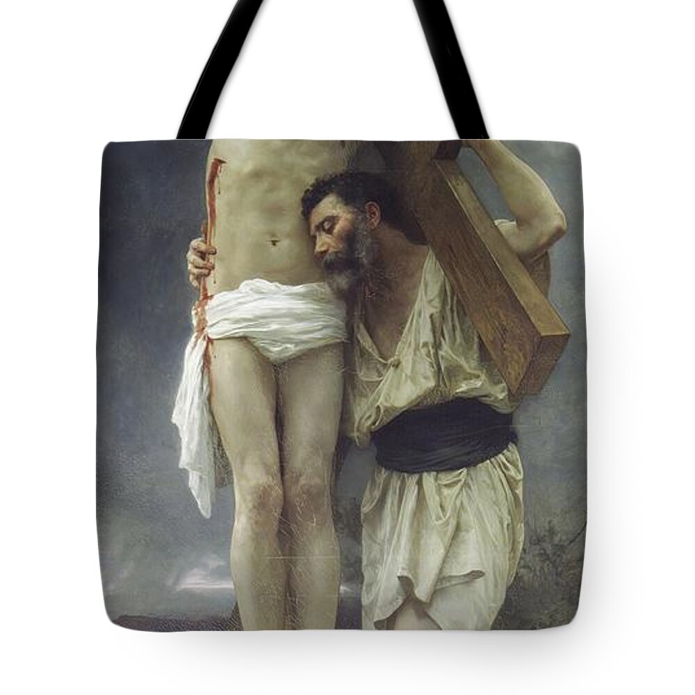 William Adolphe Bouguereau Tote Bag featuring the painting Compassion #2 by Troy Caperton