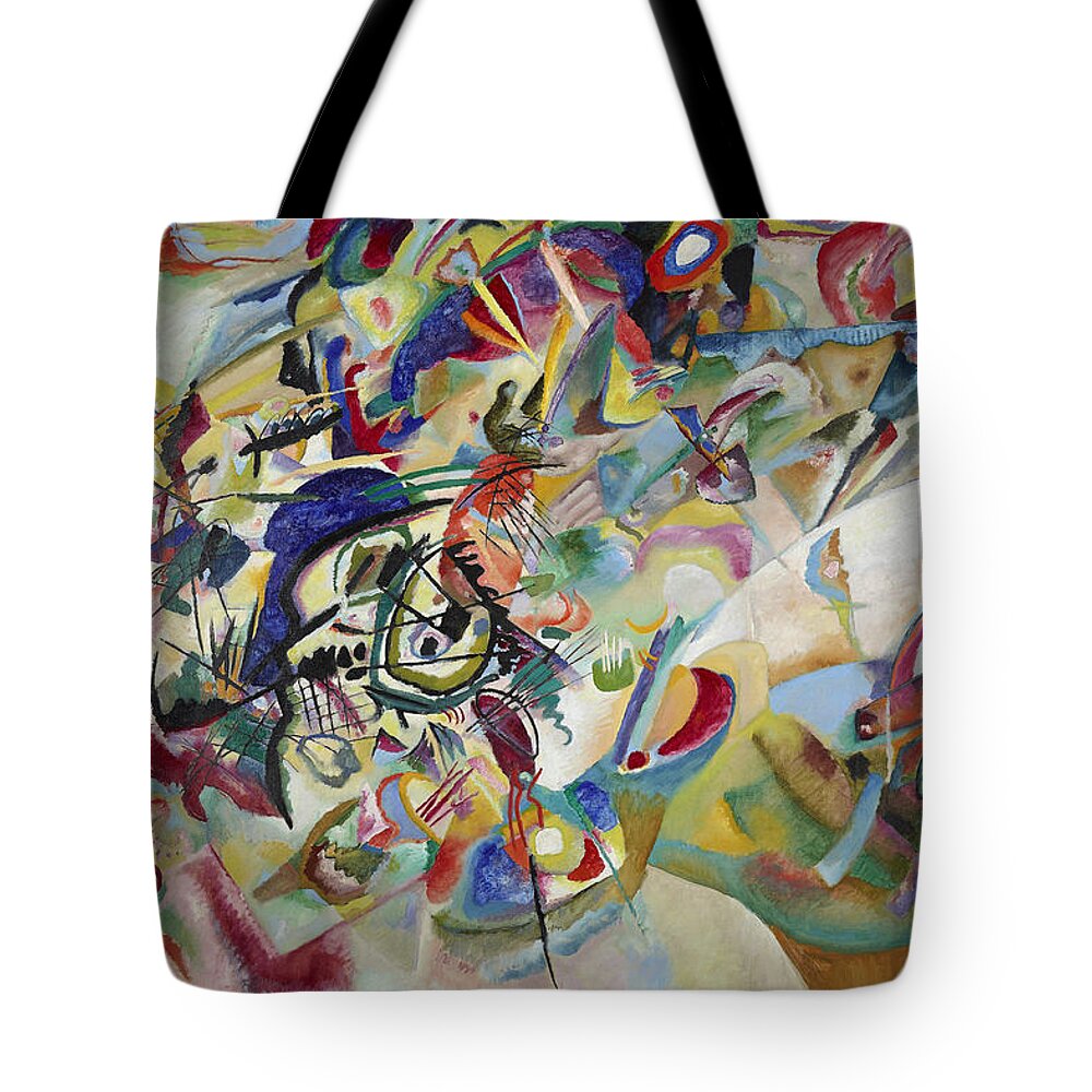 Wassily Kandinsky Tote Bag featuring the painting Composition VII #7 by Wassily Kandinsky