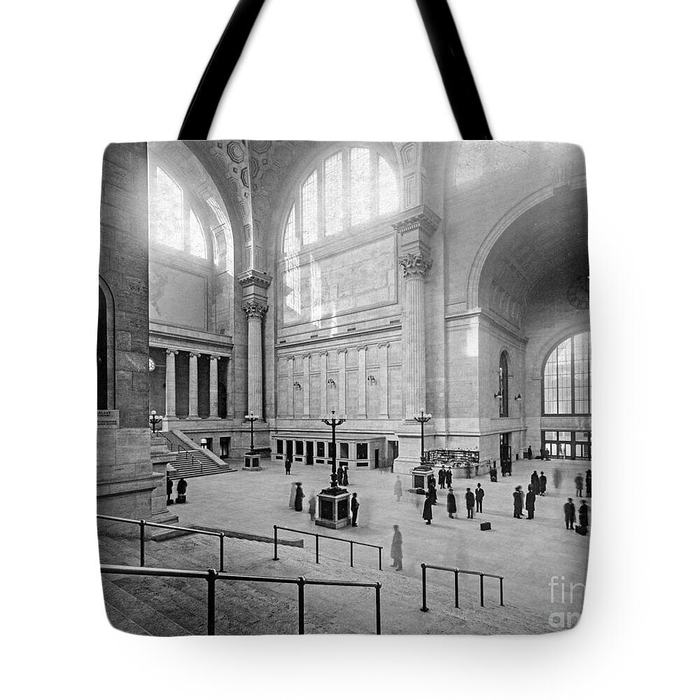 Penn Tote Bag featuring the photograph Concourse Pennsylvania Station New York #1 by Russell Brown