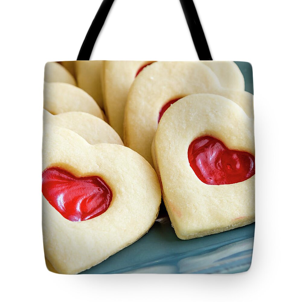 Valentines Day Tote Bag featuring the photograph Cookie Love #1 by Teri Virbickis
