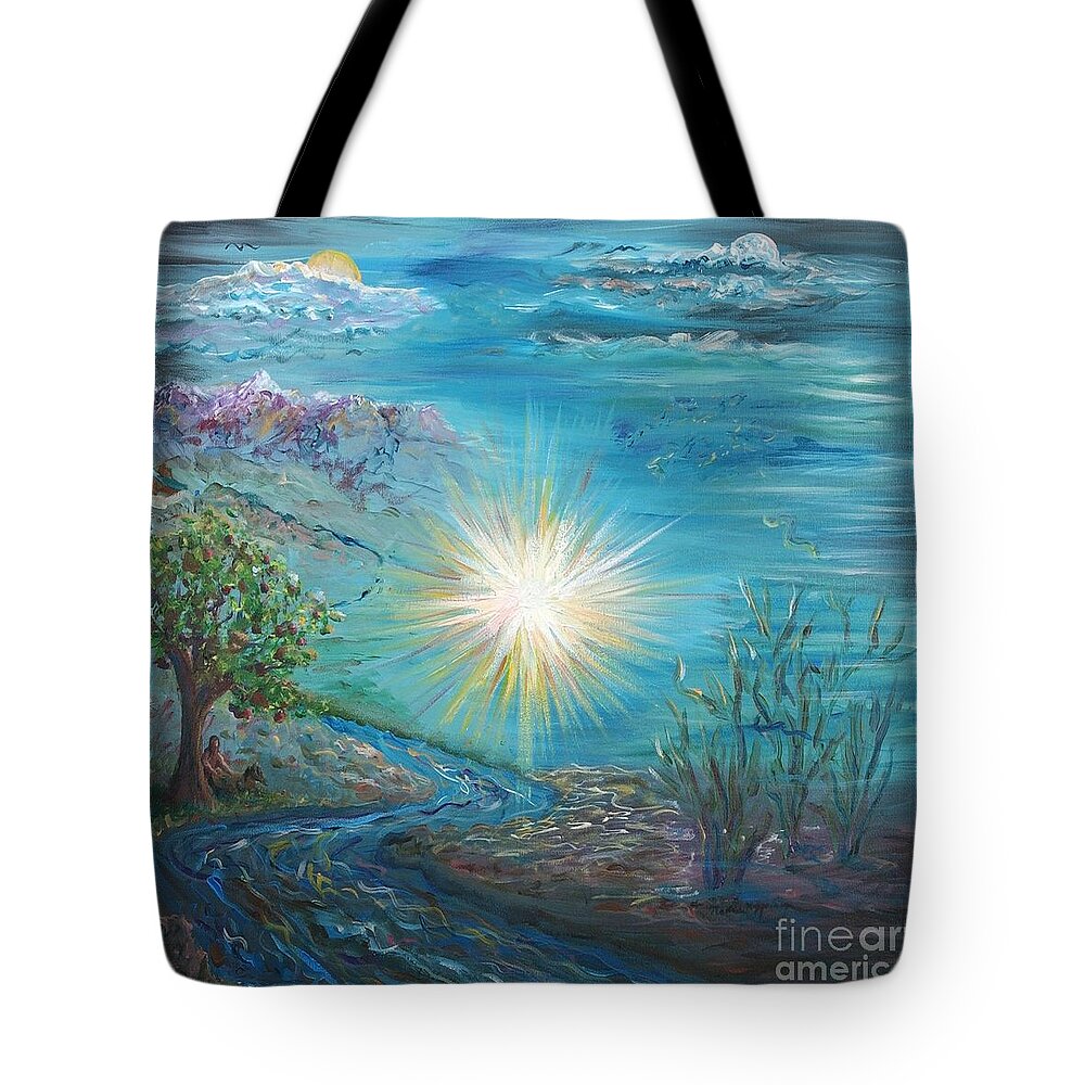 Creation Tote Bag featuring the painting Creation by Nadine Rippelmeyer