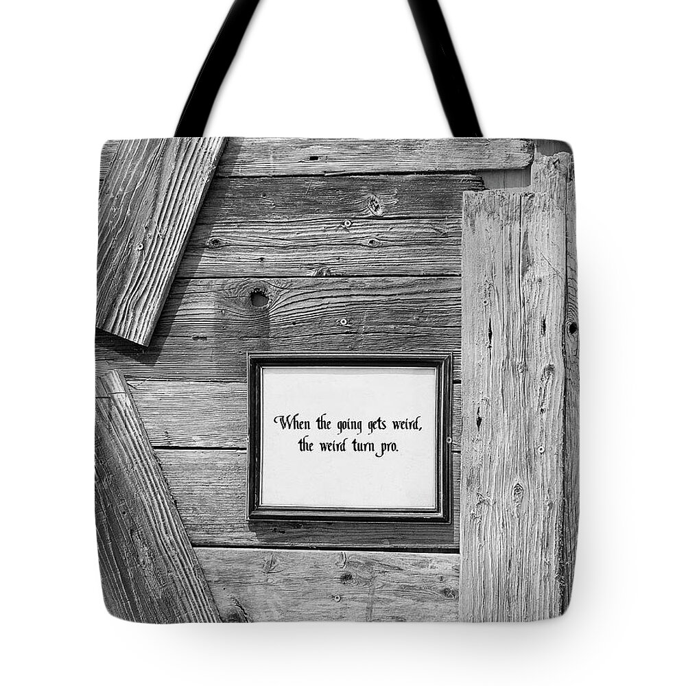 Hunter S. Thompson Tote Bag featuring the photograph Credo #1 by Dominic Piperata