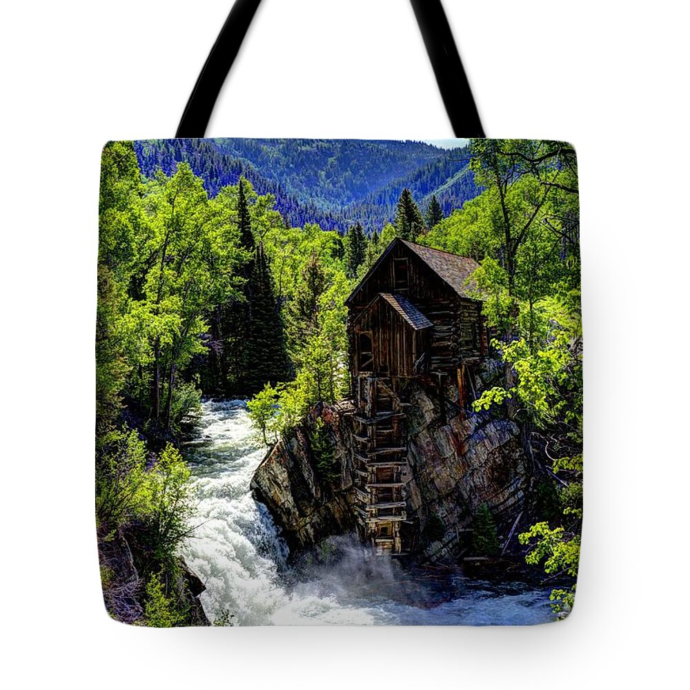 Crystal Mill Tote Bag featuring the photograph Crystal Mill Near Marble by Jean Hutchison