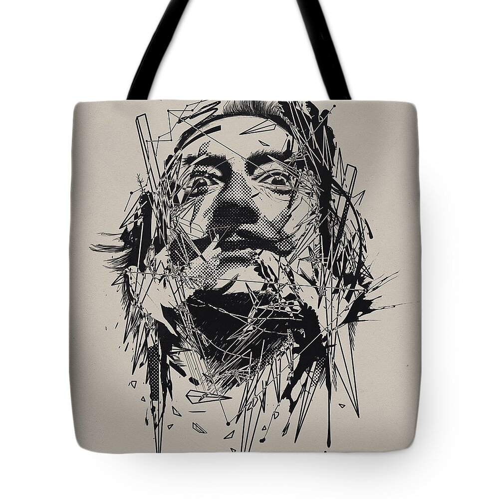 Salvador Tote Bag featuring the digital art Dali by Nicebleed