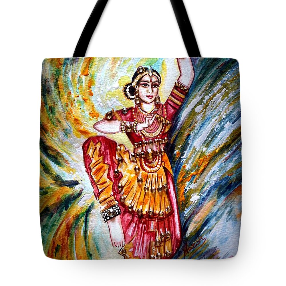 Dance Tote Bag featuring the painting Dance 3 #2 by Harsh Malik