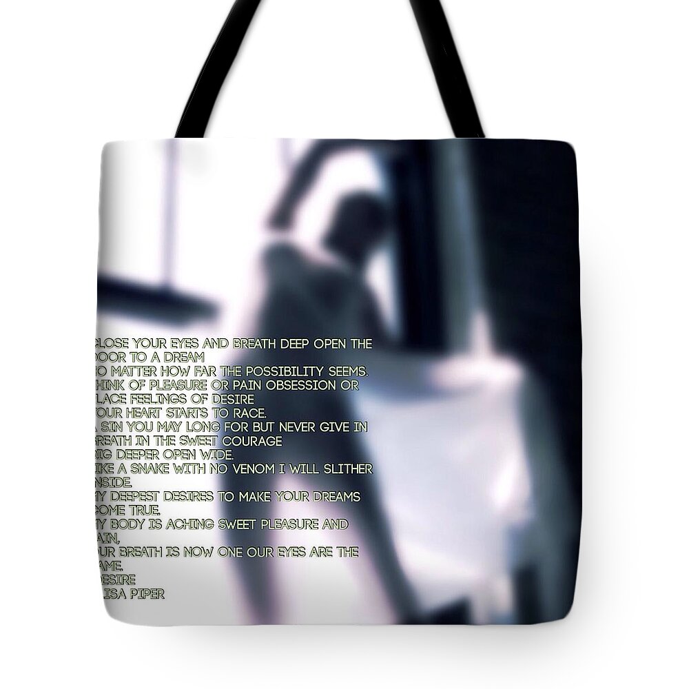 #lisa Tote Bag featuring the photograph Desire #1 by Lisa Piper