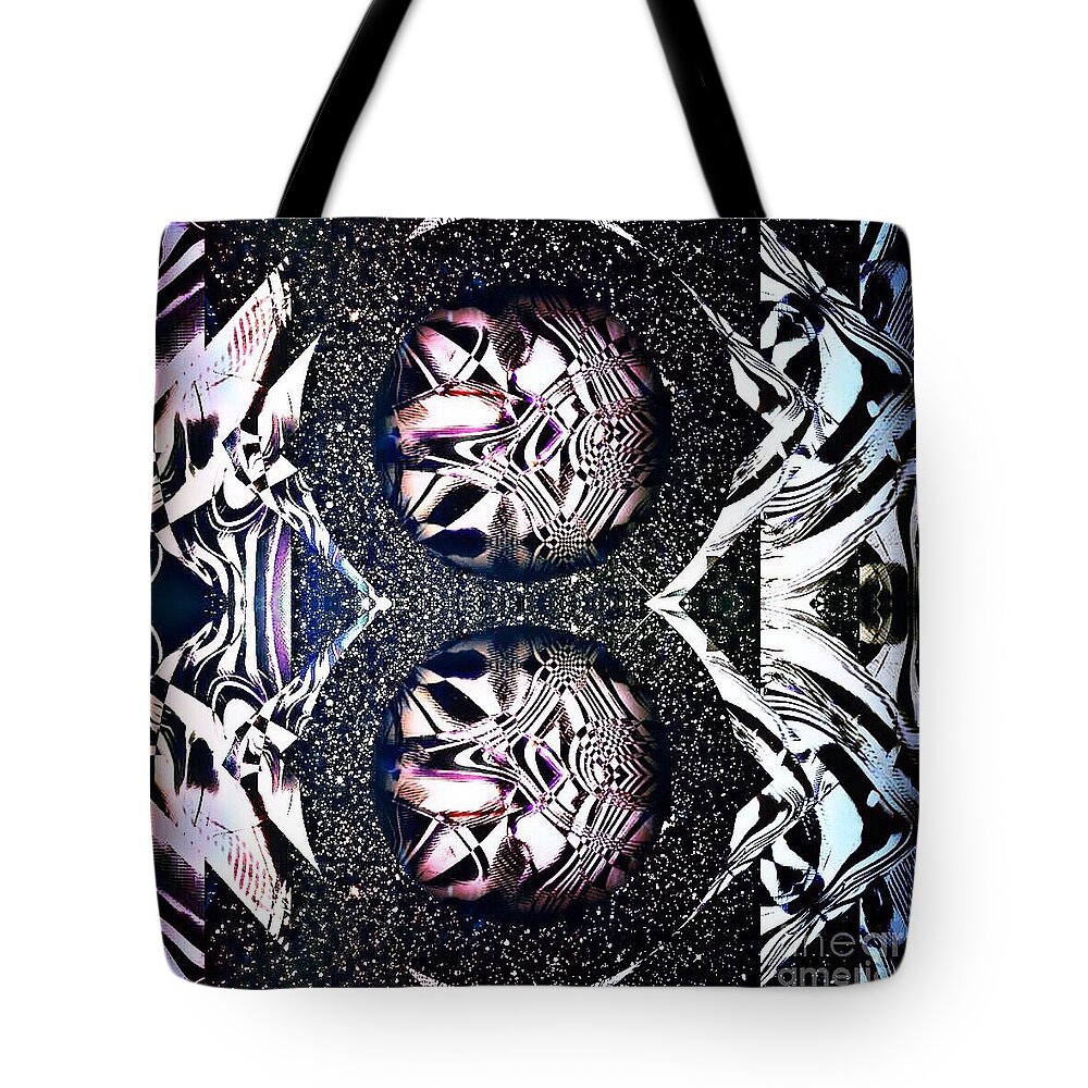 Abstract Tote Bag featuring the digital art Double Down #1 by Gayle Price Thomas
