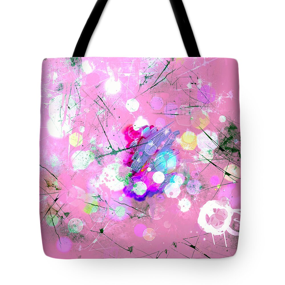 Abstract Tote Bag featuring the digital art Drizzle #2 by Don Wright