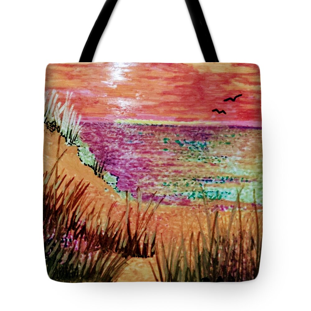 Gallery Tote Bag featuring the painting Dune Dreaming by Betsy Carlson Cross