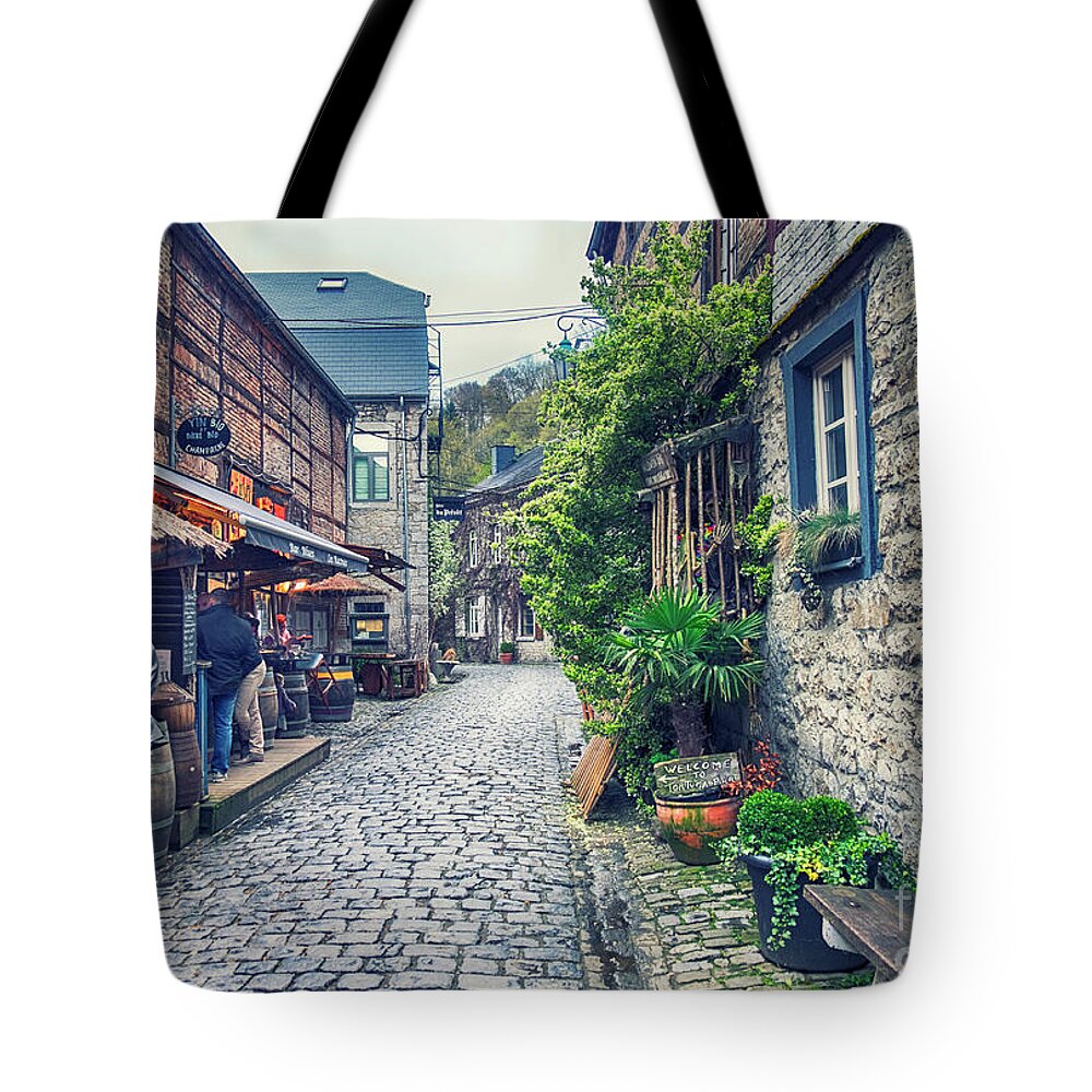 Sky Tote Bag featuring the photograph Durbuy - town in Belgium #1 by Ariadna De Raadt