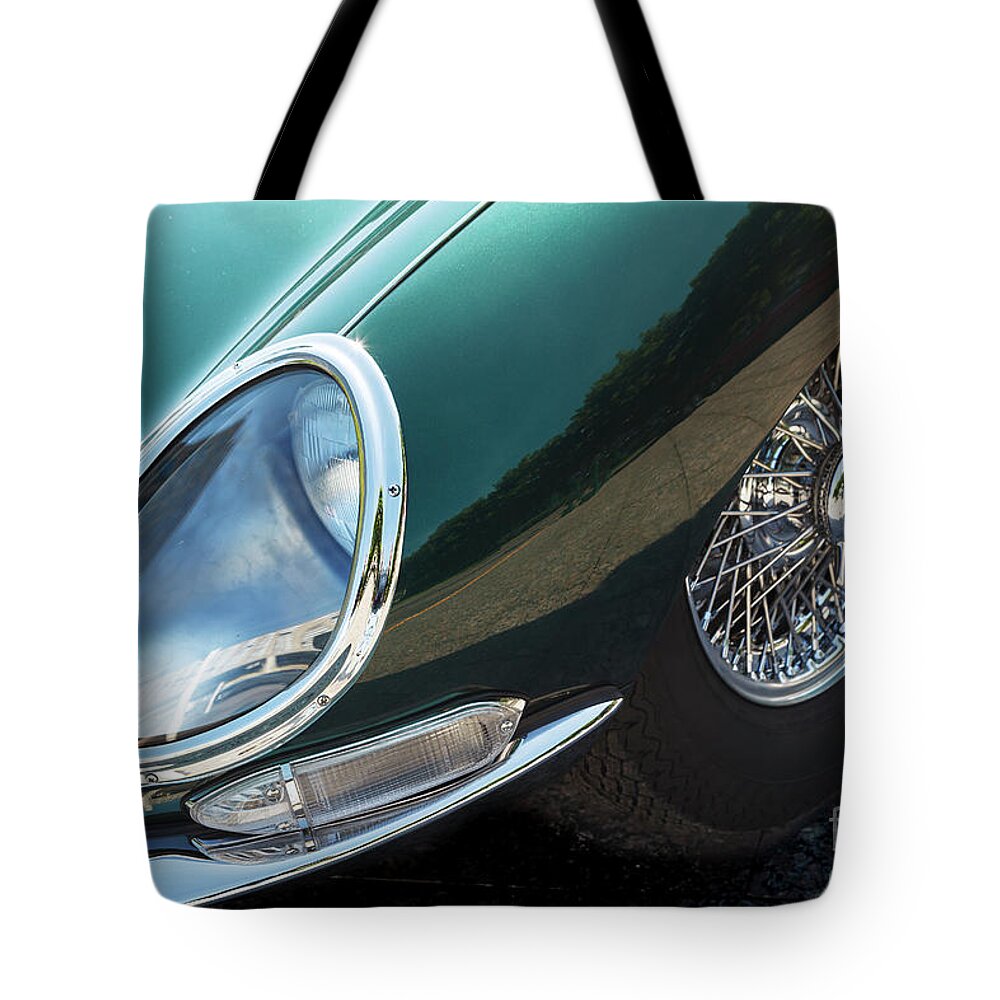 Jaguar Tote Bag featuring the photograph E-Type #1 by Dennis Hedberg