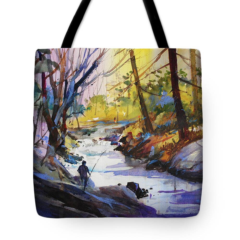 New England Scenes Tote Bag featuring the painting Enchanted Wilderness #1 by P Anthony Visco