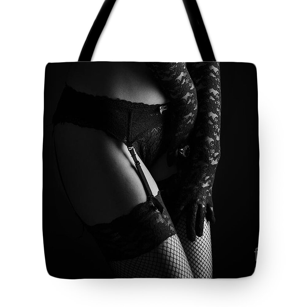 Woman Tote Bag featuring the photograph Female sexy lingerie by Jelena Jovanovic