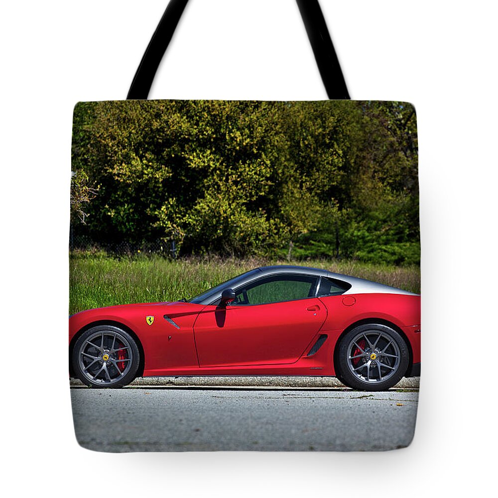 F12 Tote Bag featuring the photograph #Ferrari #599GTO #Print #1 by ItzKirb Photography