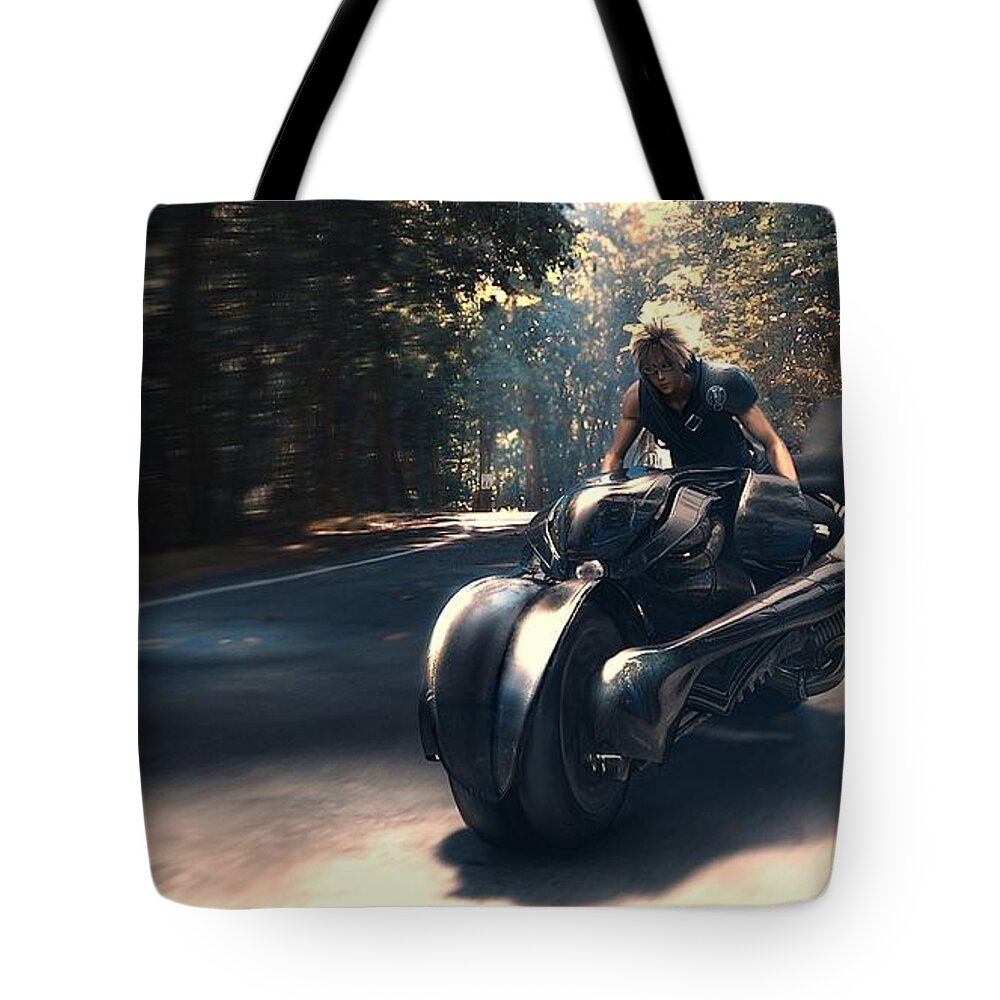 Final Fantasy Tote Bag featuring the digital art Final Fantasy #1 by Super Lovely