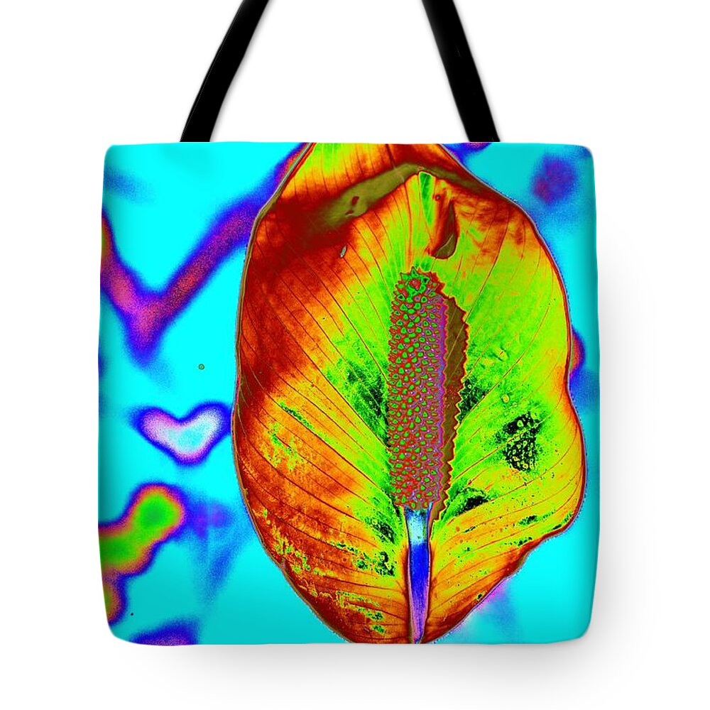Anthurium Tote Bag featuring the photograph Fired Up Anthurium #1 by Richard Henne