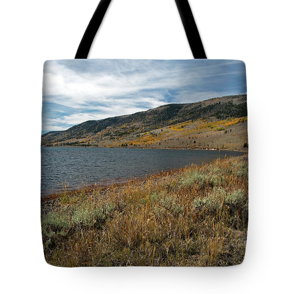 Fish Lake Tote Bag featuring the photograph Fish Lake UT #1 by Cindy Murphy - NightVisions