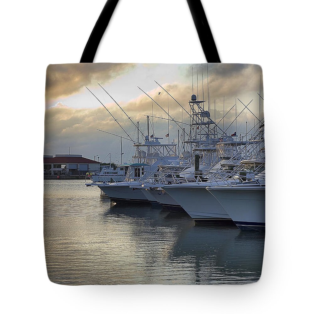Yachts Tote Bag featuring the photograph Fishing Yachts #1 by Brian Kinney