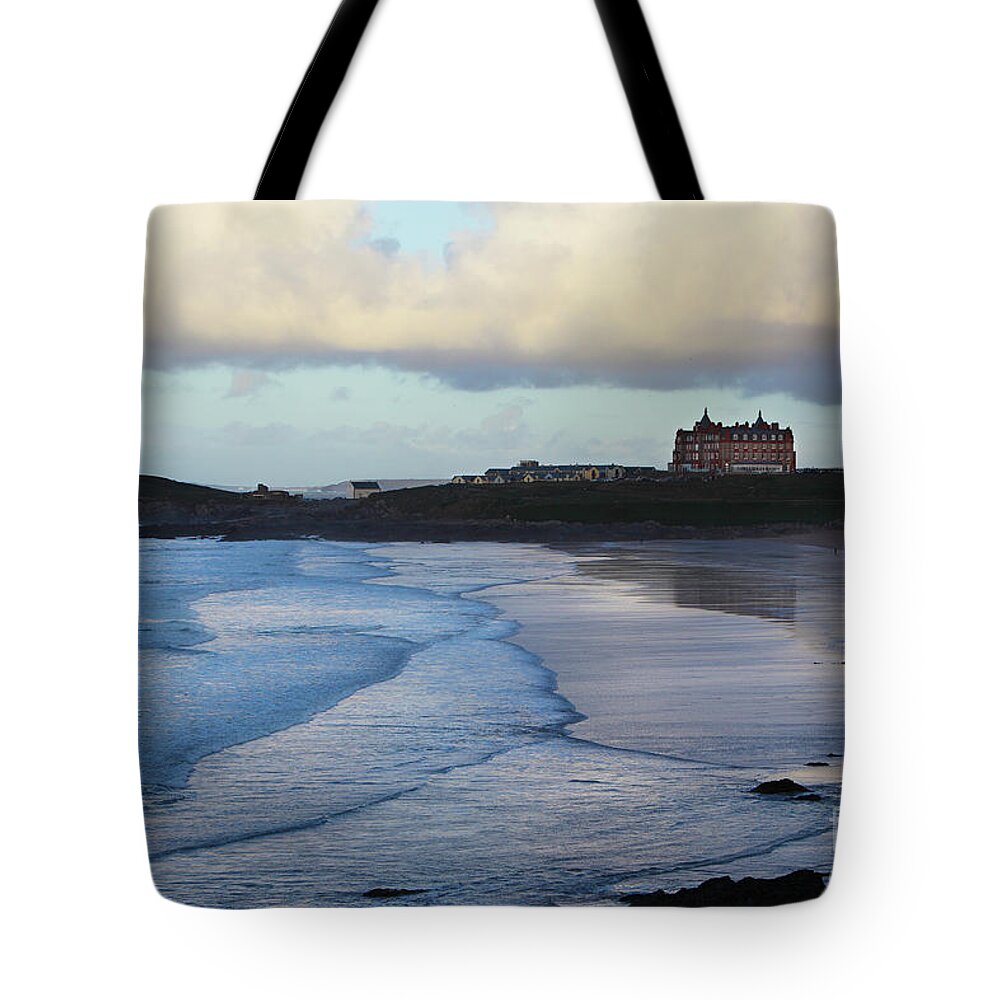 Fistral Tote Bag featuring the photograph Fistral Beach by Nicholas Burningham