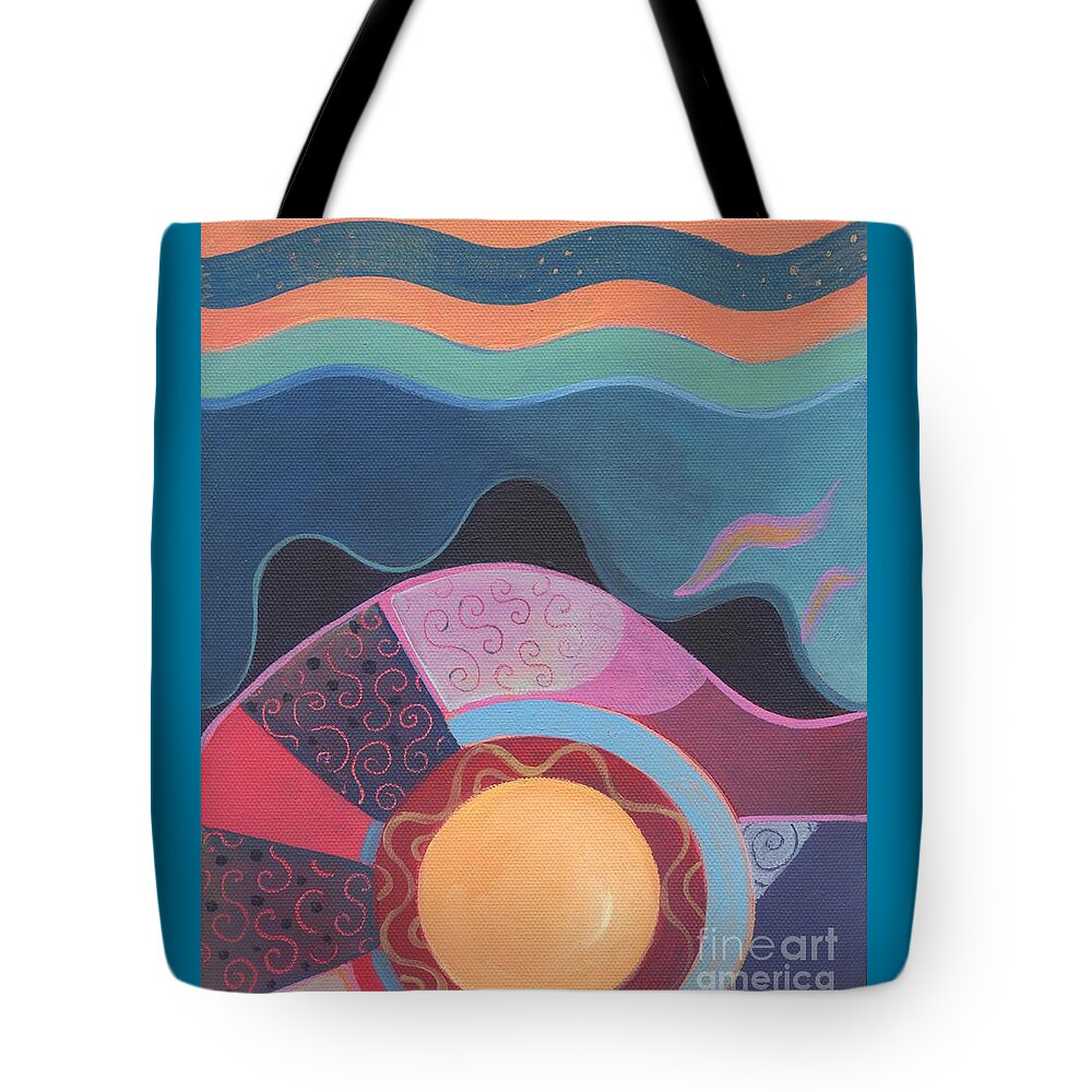 Flow Tote Bag featuring the painting Flow #2 by Helena Tiainen