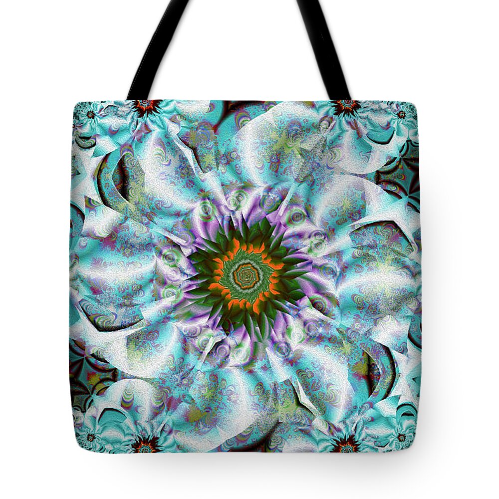 Best Modern Art Tote Bag featuring the digital art Flower Drum Song #1 by Jim Pavelle