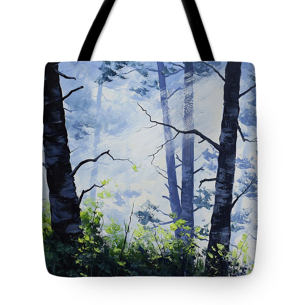 Forest Tote Bag featuring the painting Forest Light by Graham Gercken