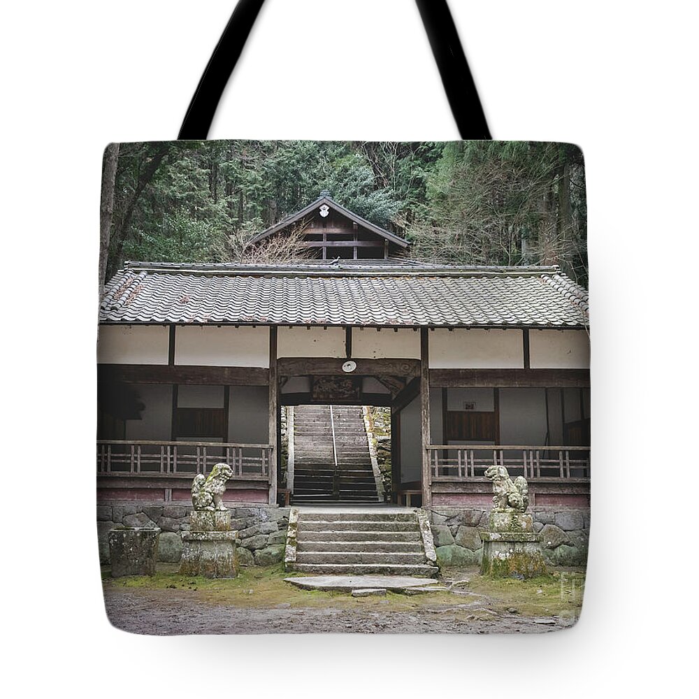 Shrine Tote Bag featuring the photograph Forrest Shrine, Japan by Perry Rodriguez