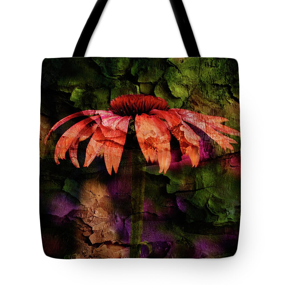 Echinacea Tote Bag featuring the photograph Fragmented Echinacea #1 by Joy Gerow