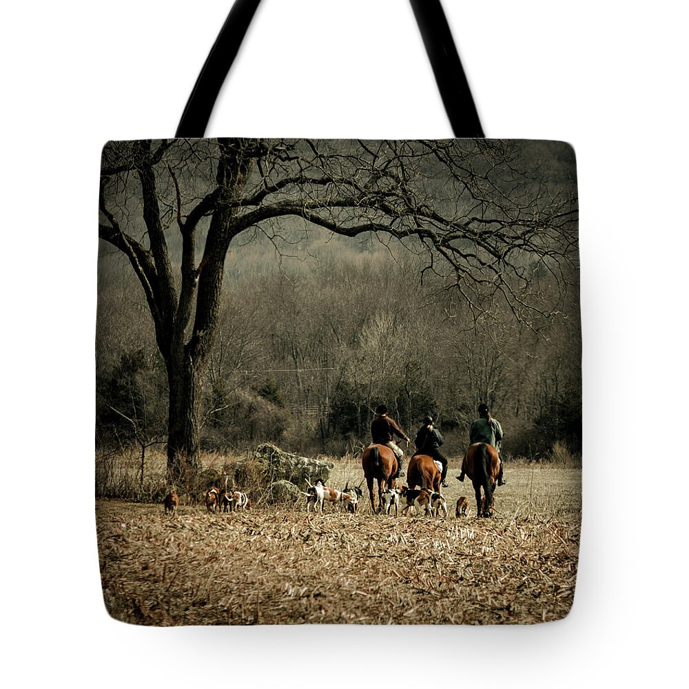 Hunt Tote Bag featuring the photograph Friends #2 by Pamela Taylor