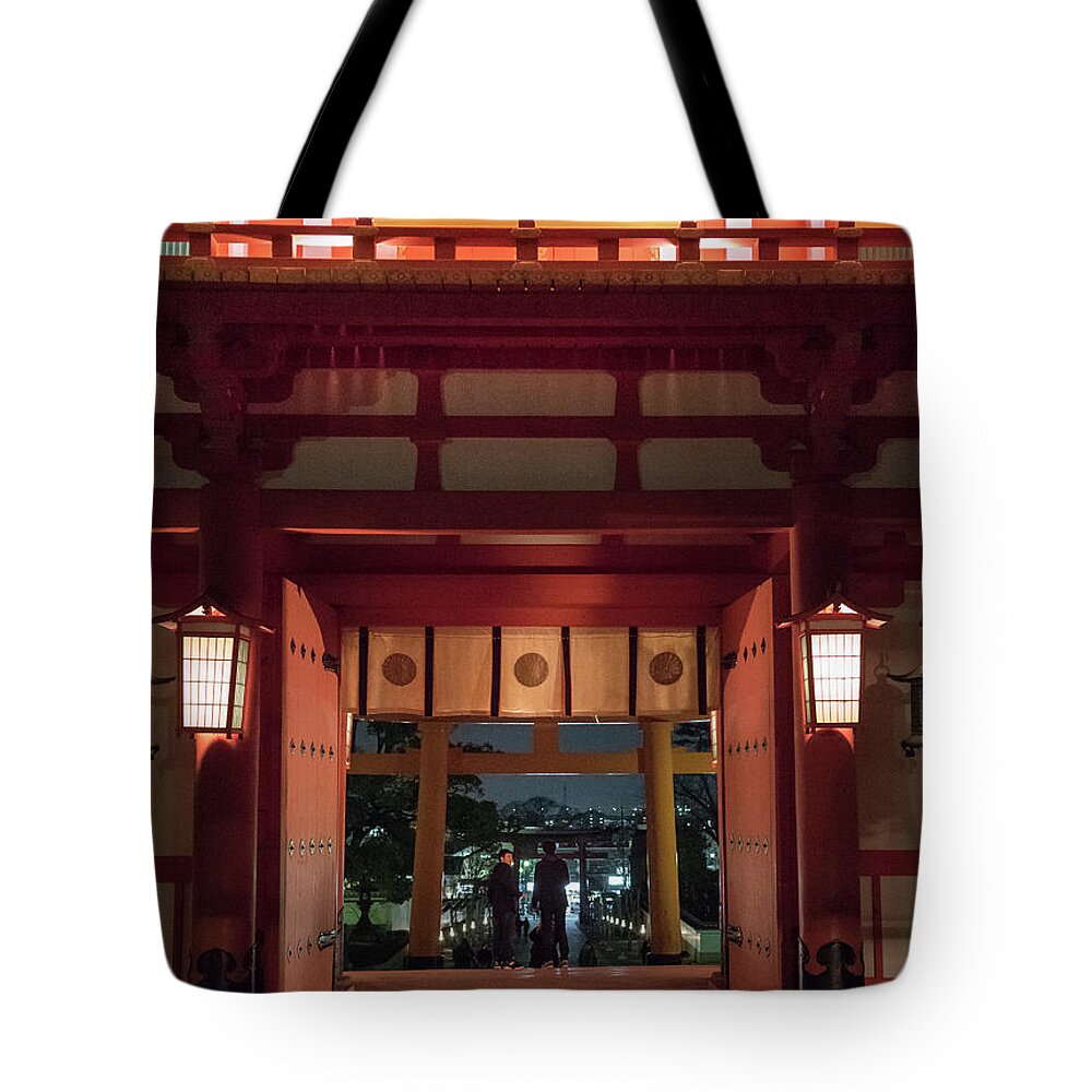 Shinto Tote Bag featuring the photograph Fushimi Inari Taisha, Kyoto Japan by Perry Rodriguez
