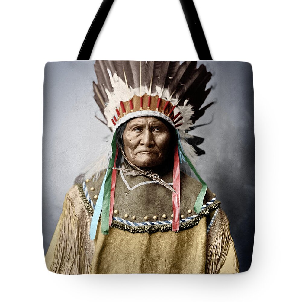 1907 Tote Bag featuring the photograph Geronimo #1 by Granger