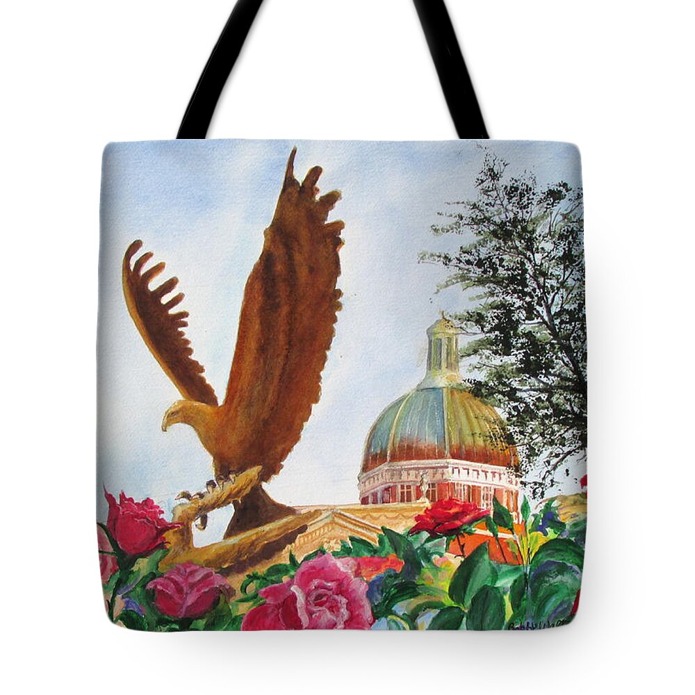 Usm Tote Bag featuring the painting Go Eagles #1 by Bobby Walters