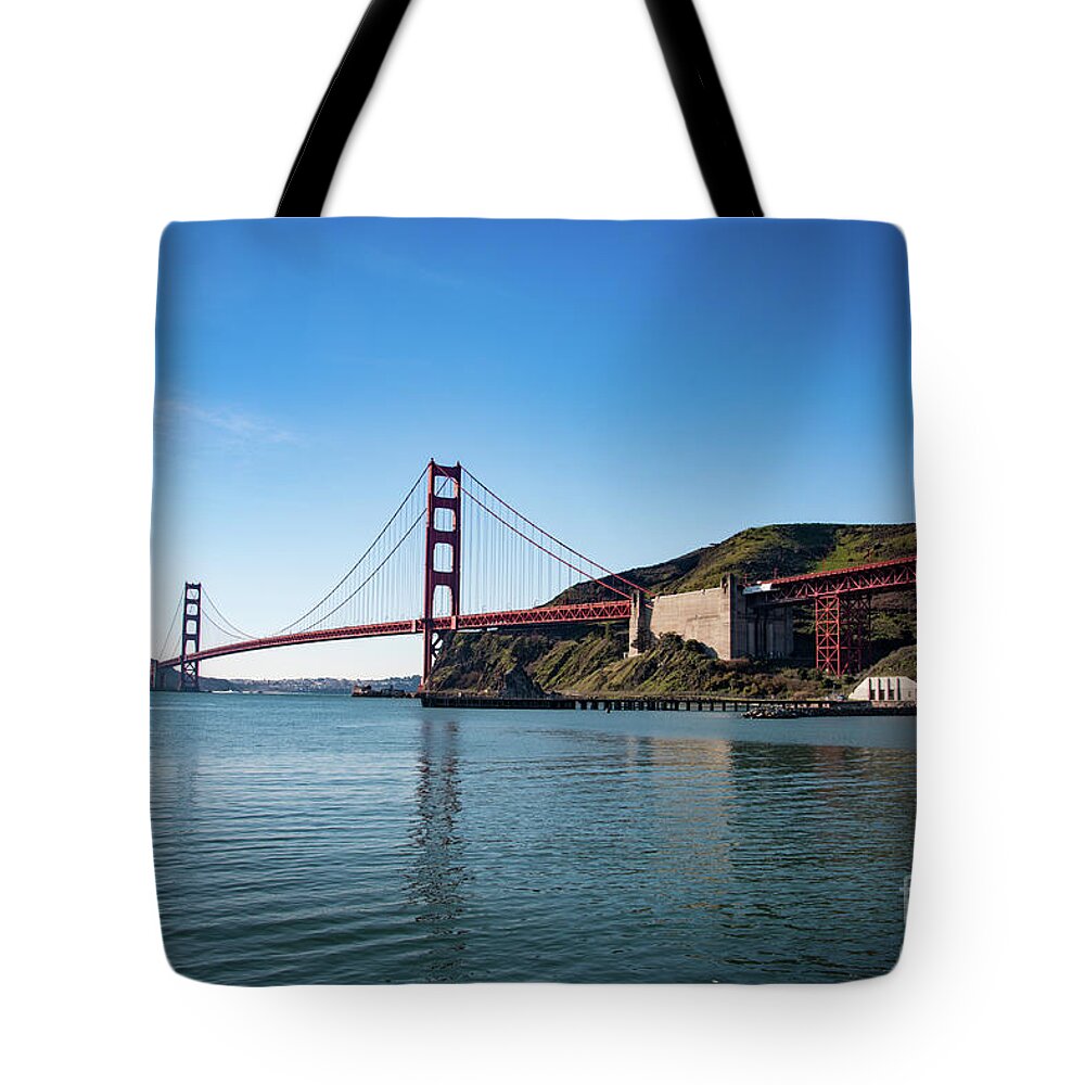 Bridge Tote Bag featuring the photograph Golden Gate Bridge in San Francisco, USA by Amanda Mohler