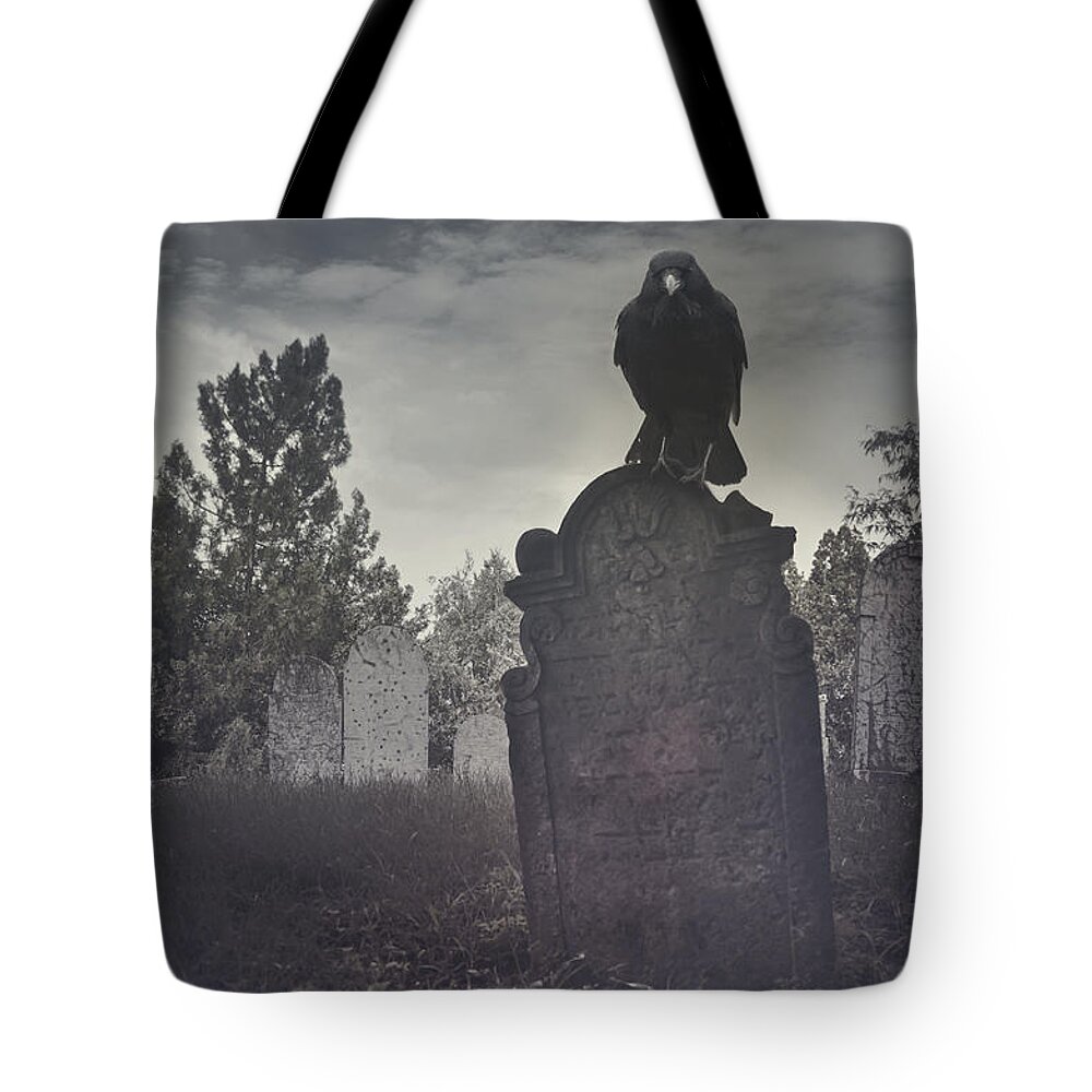 Graveyard Tote Bag featuring the photograph Graveyard by Jelena Jovanovic
